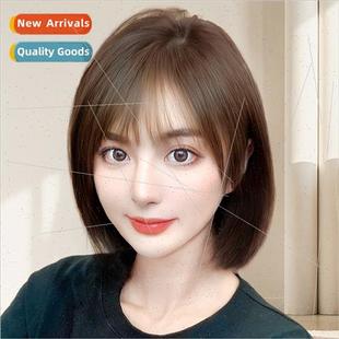 human hair cover full head real long Wig female