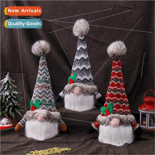 Glowing Knted Doll Ornament Cute Rudolph Faceless Old Man Pl