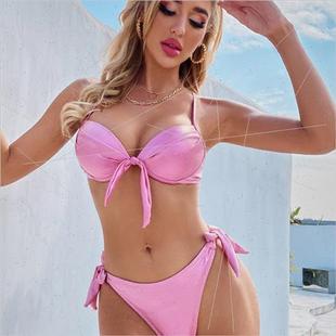 Style Bikini Sexy Tie Europe Swimsu Women Spl 2021 Bow New