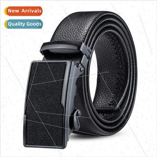 Full Star Men Black Automatic Buckle Belt Men belt double wr