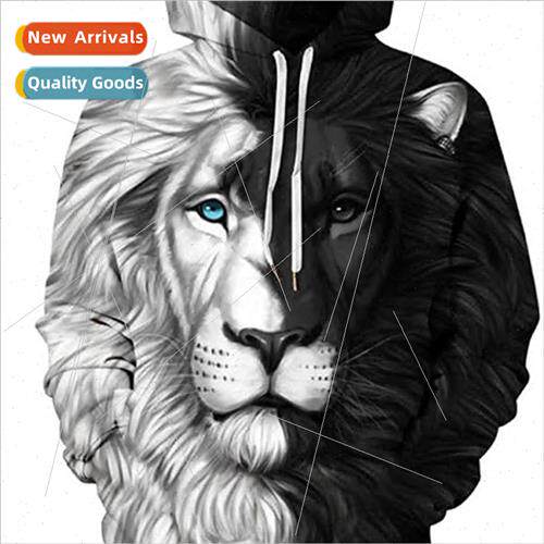 3D Sweatshirt Digital Print Personalized Wolf Head Pullover