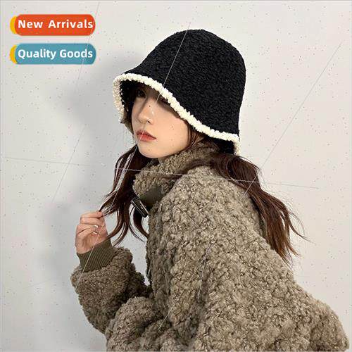 Hat black big head circumference cover face bucket hat femal
