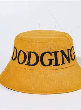 DODGING embroidered word fisherman hat children spring summe