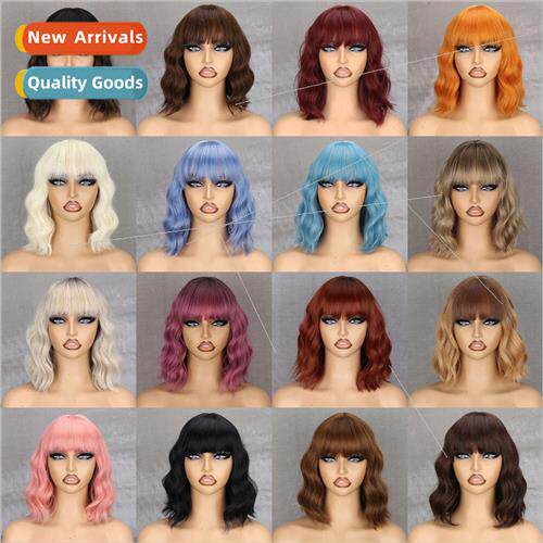 12INCH Europe wig Qi u short egg roll o head Chemical fiber