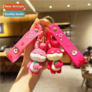 Cute cute pet strawberry doll dolls doll bag pendant keychai