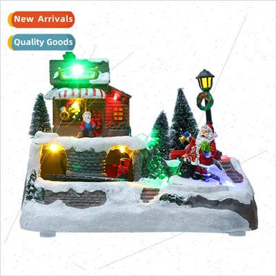 Christmas decorations LED colorful lights snow house Santa C