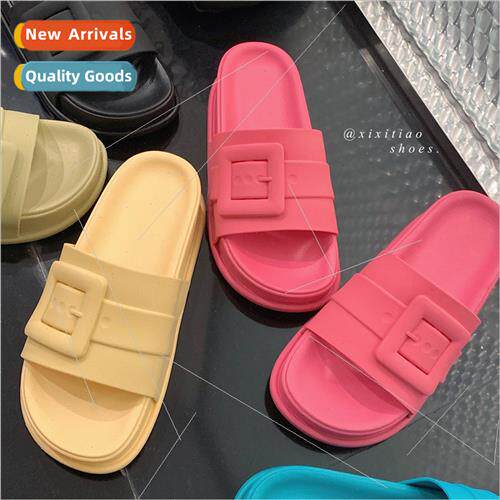 Fashion creative simple solid color square buckle muffin sli