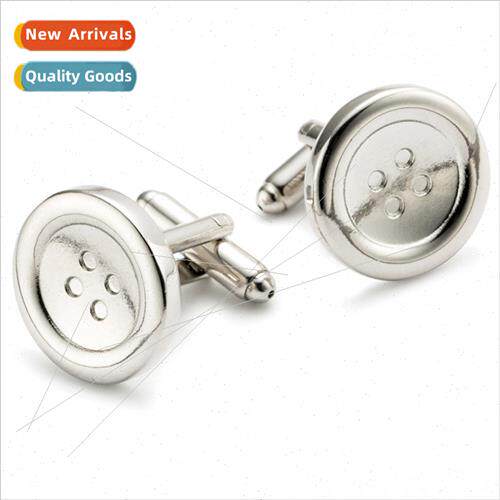 Button Shape Cufflinks Round Metal Cufflinks mple Button Cuf