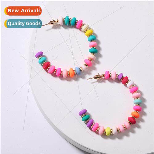 New colorful earrings fashion nd earrings C-shaped handmade
