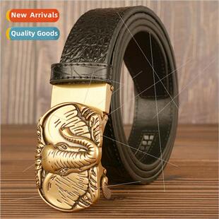 New dalmatian automatic buckle men belt cowhide crocodile gr