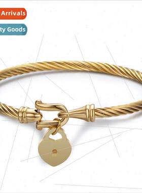 Heart-shaped lock bracelet 316L tanium steel fashion ladies