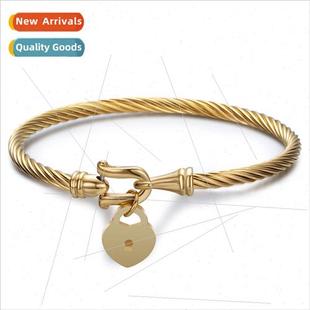 Heart-shaped lock bracelet 316L tanium steel fashion ladies