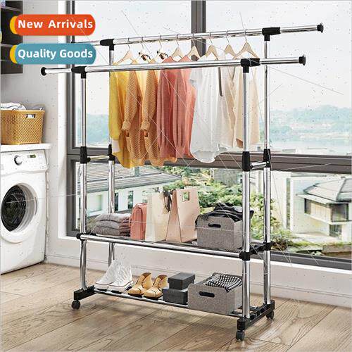 Stainless steel retractable drying rack floor standing bedro