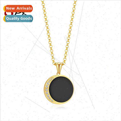 Summer Diablo Black Tanium Steel Round Tag Pendant Fashion H