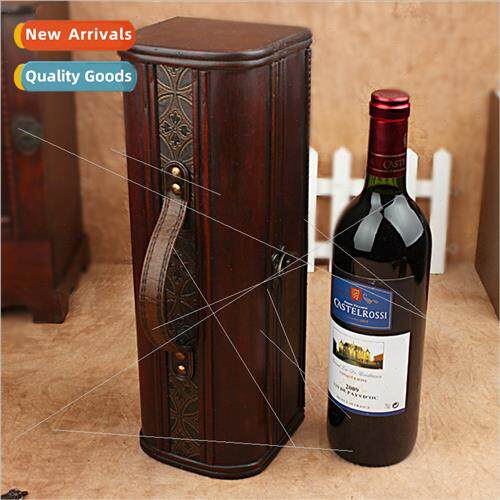 Retro Wine Box Antique Box Wooden Wine Box Wine Box Hotel Cr