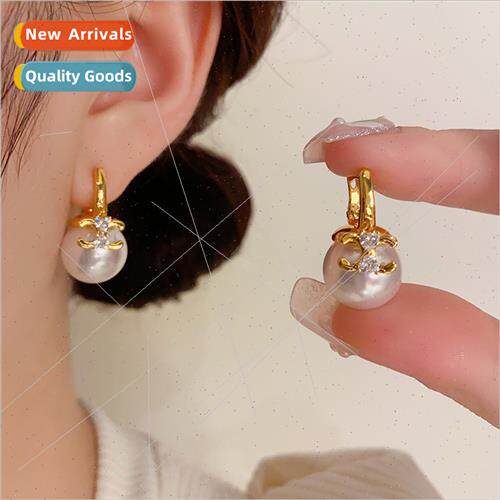 plating fashion sweet pearl small fragrant earrings niche me