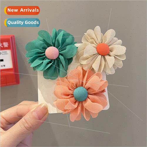 Girls headdress cute cloth beans flowers hair clips children