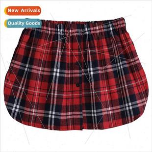 curtain female fall Plaid sweater fart winter bottomin small