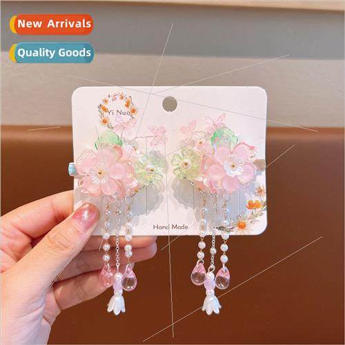 Hanfu headdress hair clips children ancient costume tassel p