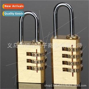 Combination lock padlock brass metal luggage gym locker 3 th