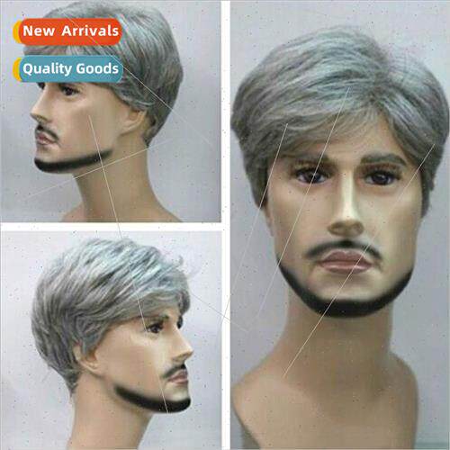 men wigs Flower whe wig Chemical fiber rose flower inner mes