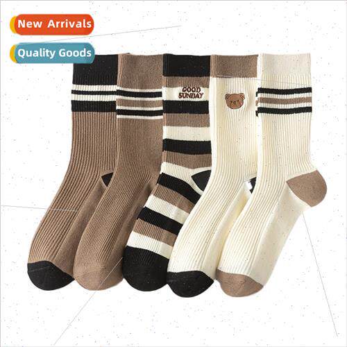 Socks female ins tide hundred wh mid-calf socks fall winter