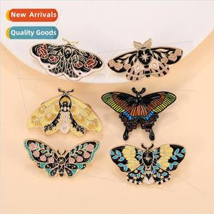 gaudy metal badge Butterfly buckle insect scarf unim brooch
