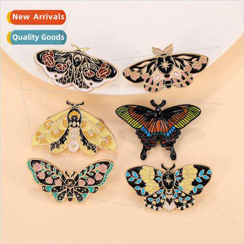 Butterfly brooch insect gaudy metal badge scarf buckle unim