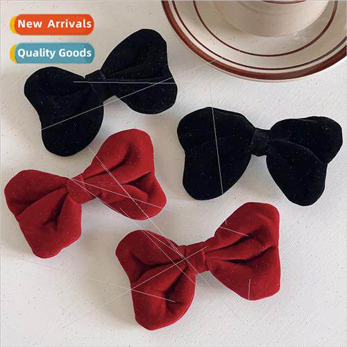 Autumn winter new velvet bow hair clips hair ornaments duckb