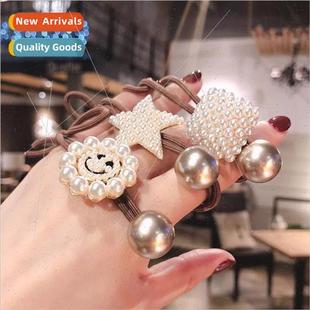 adult smiley headband hair femal pearl ring imation Tie face