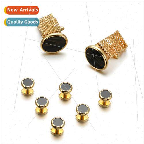 French cufflinks Oval chain buttons Premium dress buttons Pl