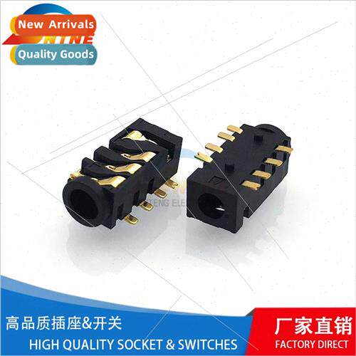 3.5 film headphone socket PJ-393 gold-plated chip pin audio