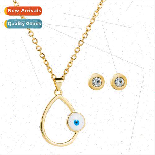 Europe Fashion Premium Sense Pendant Necklace Earrings 2 Pcs