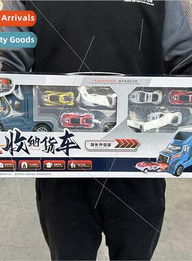 Boys play house engineering car stowage container transporte