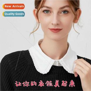 Whe Chiffon Shirt Women Wood Ear Edge Lapel Mesh Blouse Care