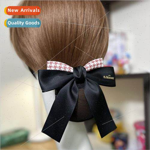 Plaid Bow Head Flower Hair Accessories Daily Wear Plate Hair