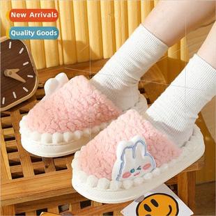 female thick bottom new household slippers indoor cut cotton
