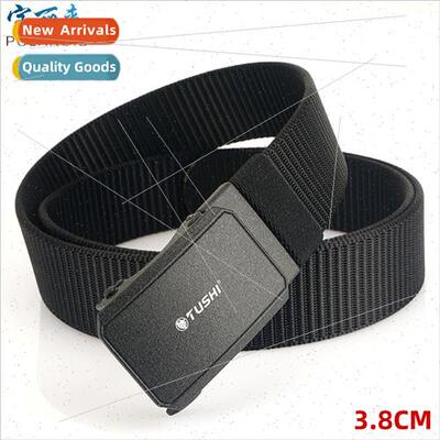 3.8 new belt men toothless automatic buckle belt nylon canva