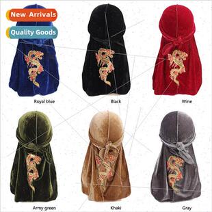 China Dragon Hot Stamping Fleece Long Tail Pirate Hat Tie Bo