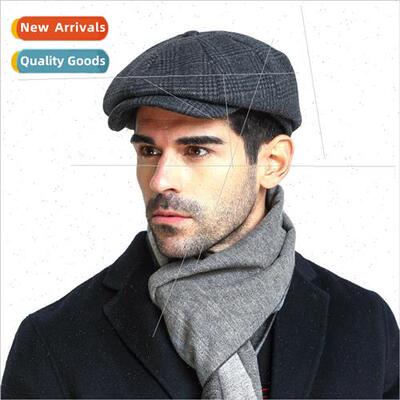 Men women newsboy cap duck tongue hat painter hat octagonal