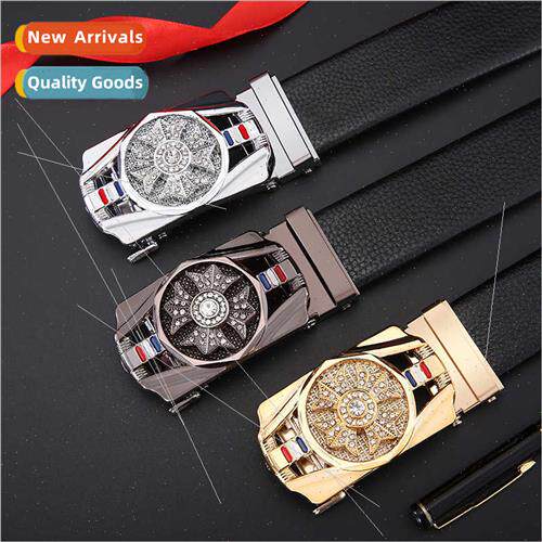 Men Belt Business Casual Automatic Buckle Sports Car Swivel