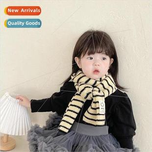 striped knted small Children primary new scarf second winter