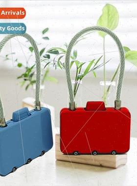 502 quadrangle creative metal closet padlock steel cable lug