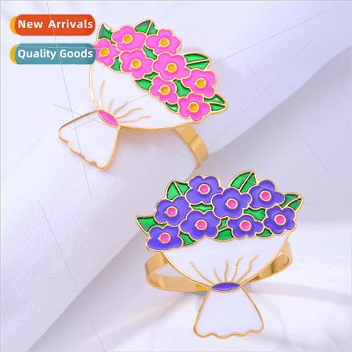 Western Restaurant Wedding Napkin Rings Valentine Day Roses