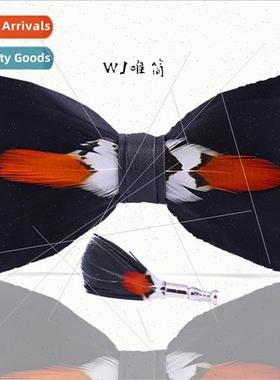 248 Black Feather Men Hosting Party Groom Best Man Group Chi