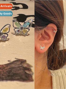 Summer new atmosphere sense bright butterfly earrings earrin