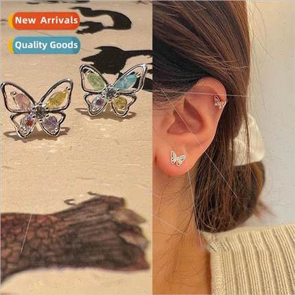 Summer new atmosphere sense bright butterfly earrings earrin