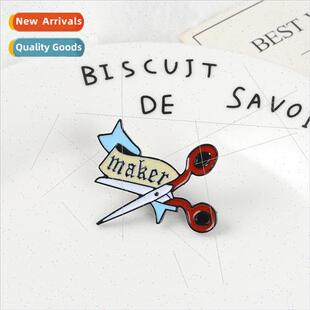 Europe Uned States brooch cartoon maker scissors tailor drip