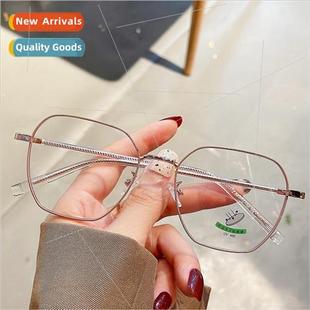 square frame metal stude ins irregular Korea New glasses