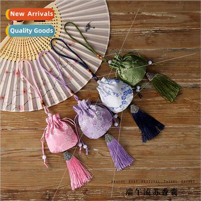 Dragon Boat Festival tasseled balm bags flowers gift packagi